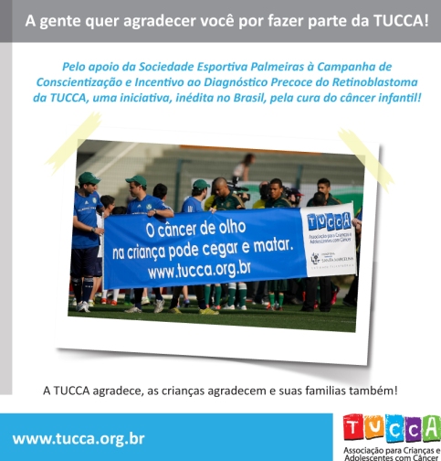 Imagem de agradecimento da TUCCA ao Palmeiras (Divulgação)